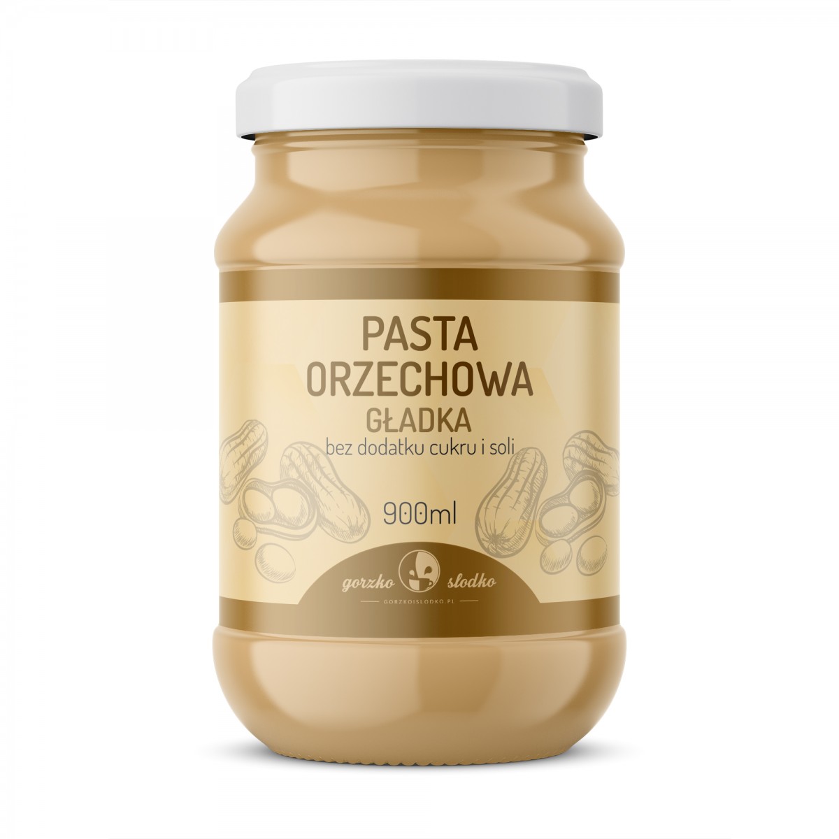 Masło orzechowe gładkie 900ml